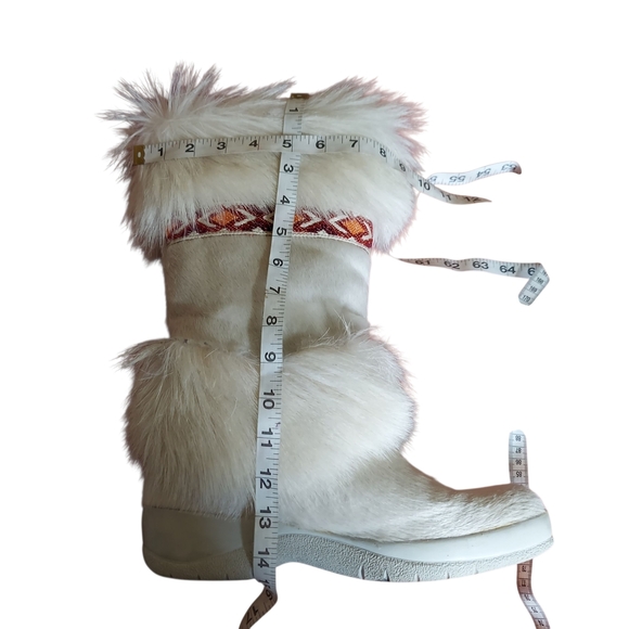 Vintage Tecnica Goat Fur Sherpa Lined Apres Ski Boots Italy Women's Size 9 US - Picture 13 of 16